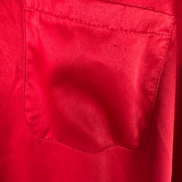 Torrid Red Satin Pocket Nightgown Chemise Short Sleeve size 4 / 4X - Picture 4 of 6